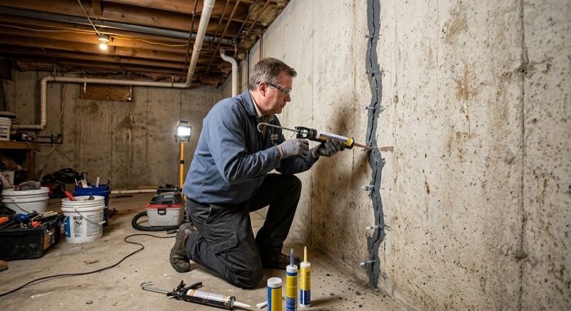 Basement Crack Repair in Laconia, NH
