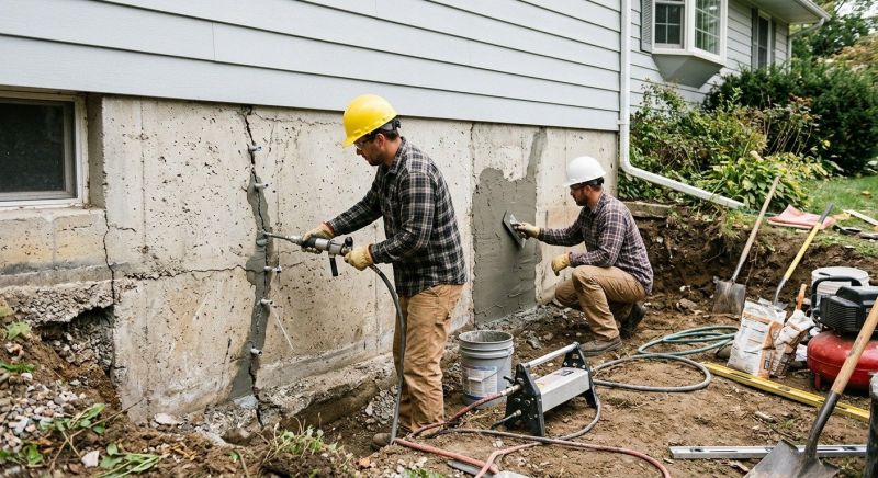 Concrete Foundation Repair in Tilton, NH
