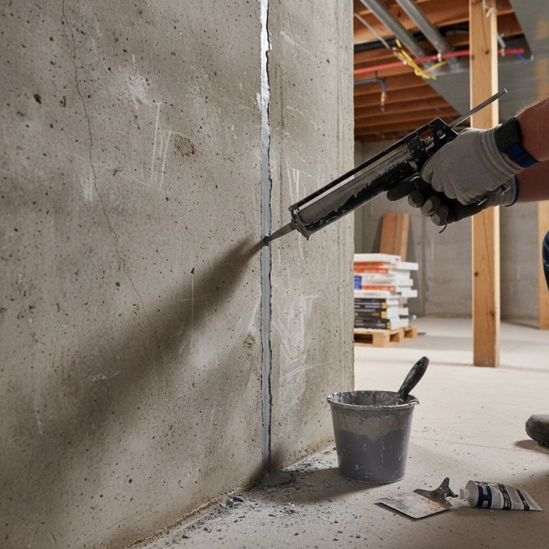 Cracked Basement Floor Repair in Laconia, NH