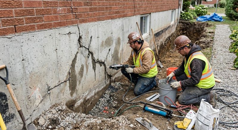 Cracked Foundation Repair in Belmont, NH