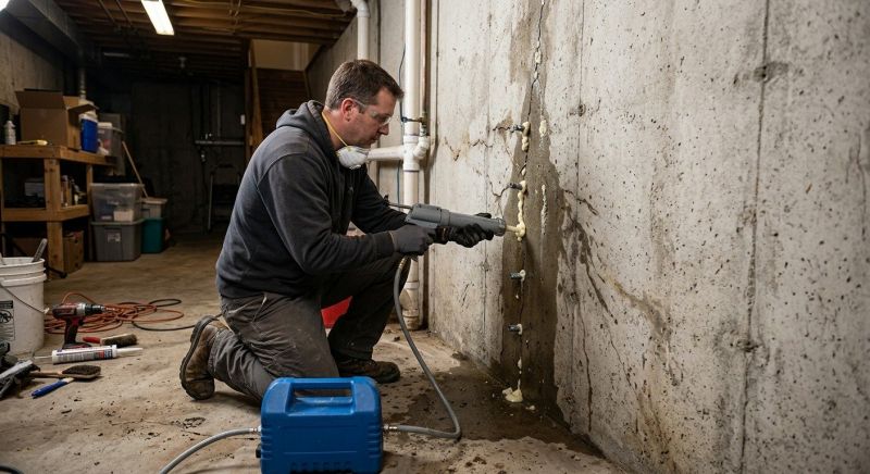 Cracked Foundation Repair in East Wakefield, NH