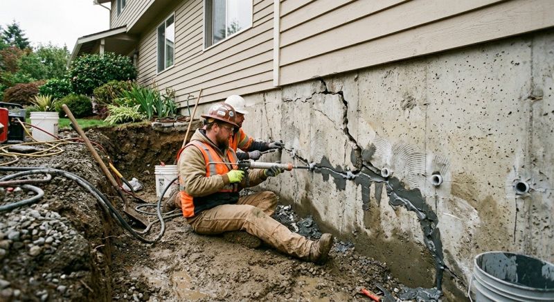 Cracked Foundation Repair in Meredith, NH