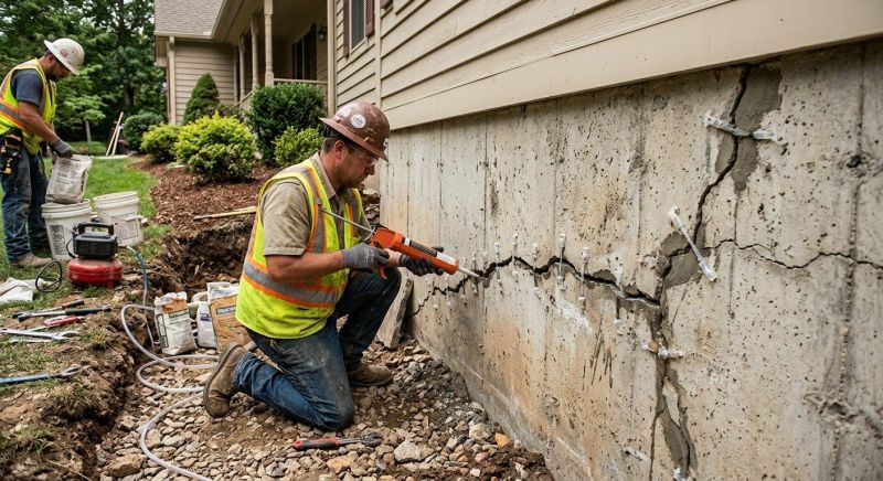 Cracked Foundation Repair in Meredith, NH