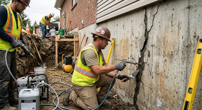 Cracked Foundation Repair in Ossipee, NH