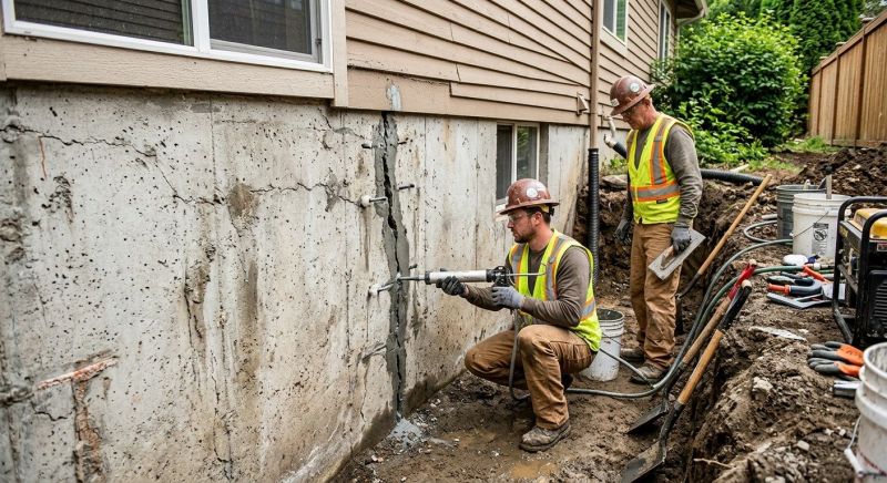 Cracked Foundation Repair in Wolfeboro, NH