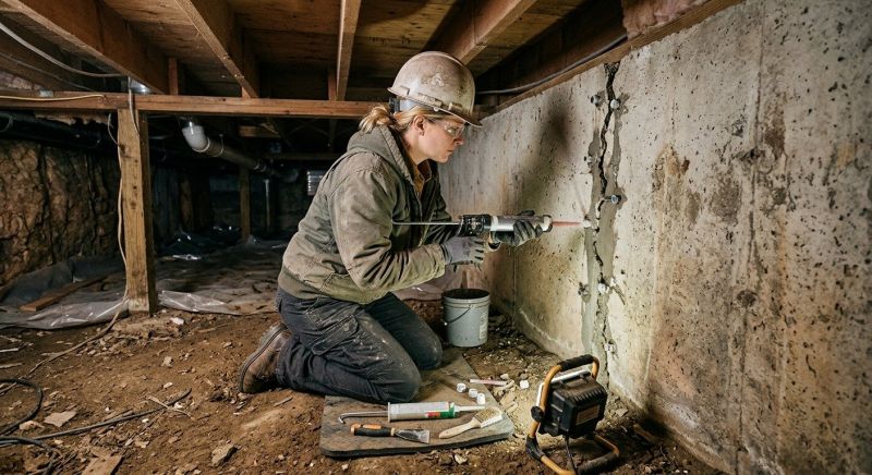 Crawlspace Foundation Repair in Wolfeboro, NH