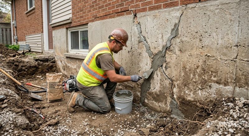 Foundation Crack Repair in Belmont, NH