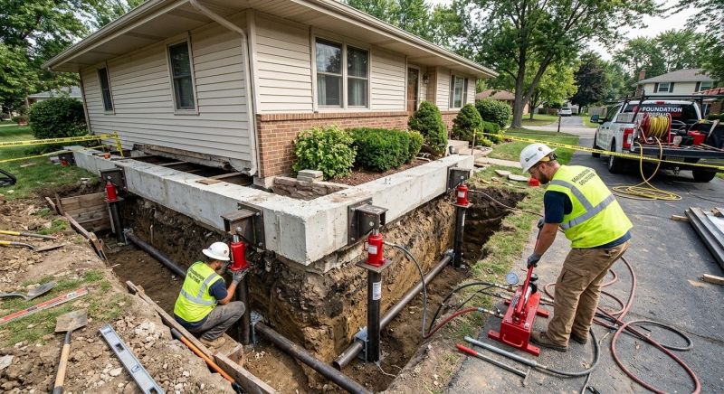 Foundation Jacking in Belmont, NH