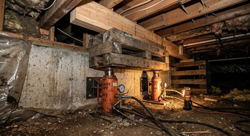 Foundation Jacking in Moultonborough, NH