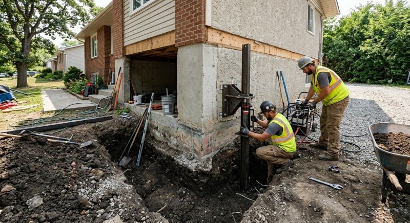 Foundation Pier Repair in Laconia, NH