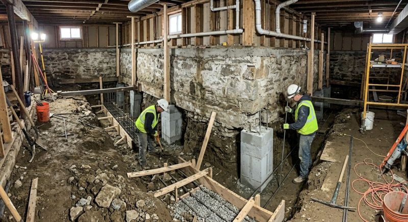 Foundation Underpinning in Laconia, NH