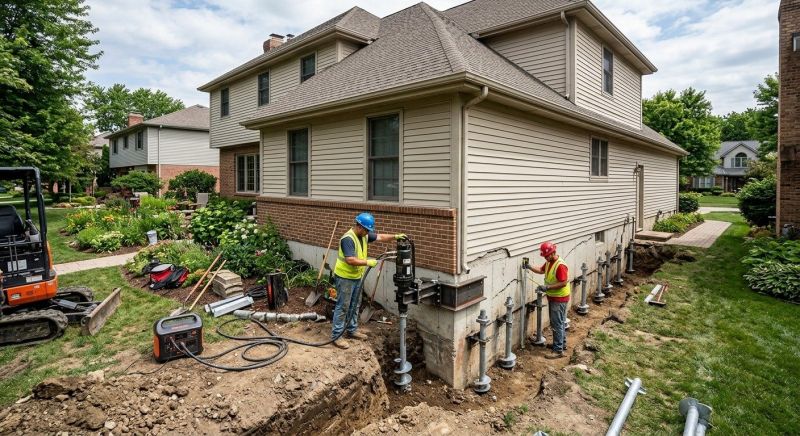 Helical Piers Installation in Laconia, NH