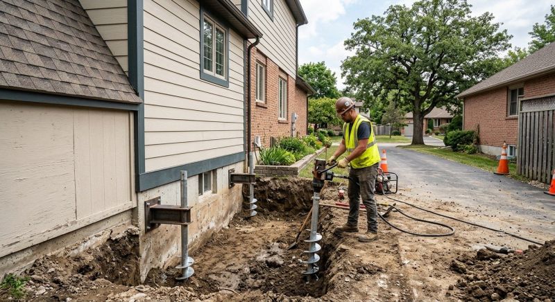 Helical Piers Installation in Laconia, NH