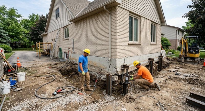 Helical Piers Installation in Laconia, NH