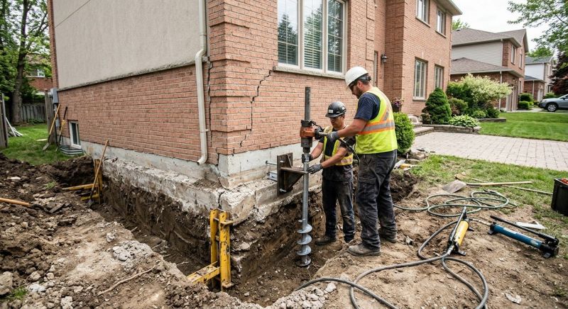 Sinking Foundation Repair in Concord, NH