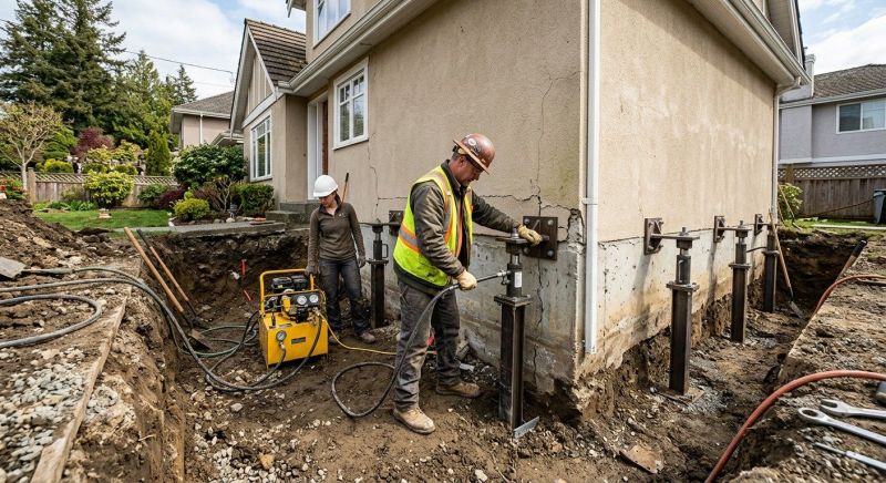 Sinking Foundation Repair in Meredith, NH
