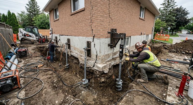 Sinking Foundation Repair in Wolfeboro, NH