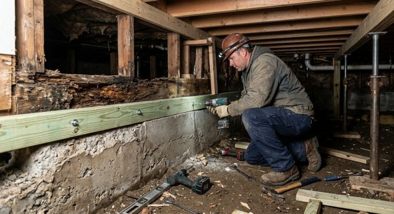 Sinking Foundation Repair in Wolfeboro, NH